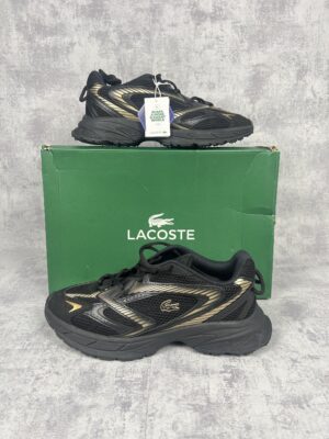 Lacoste Neo Shot Męskie Sneakersy Czarno-Złote Sznurowane