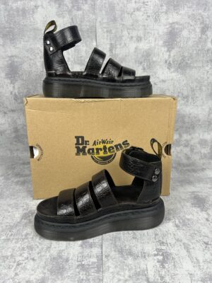 Dr. Martens Clarissa II Quad Czarne Sandały na Platformie