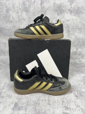 Adidas Samba Messi Dziecięce Buty Czarno-Złote Sznurowane