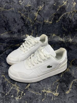 Lacoste Białe Trampki Sznurowane Sneakersy Skórzane