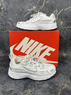 Nike P6000 Dziecięce Buty Sportowe Biało-Szare Sznurowane